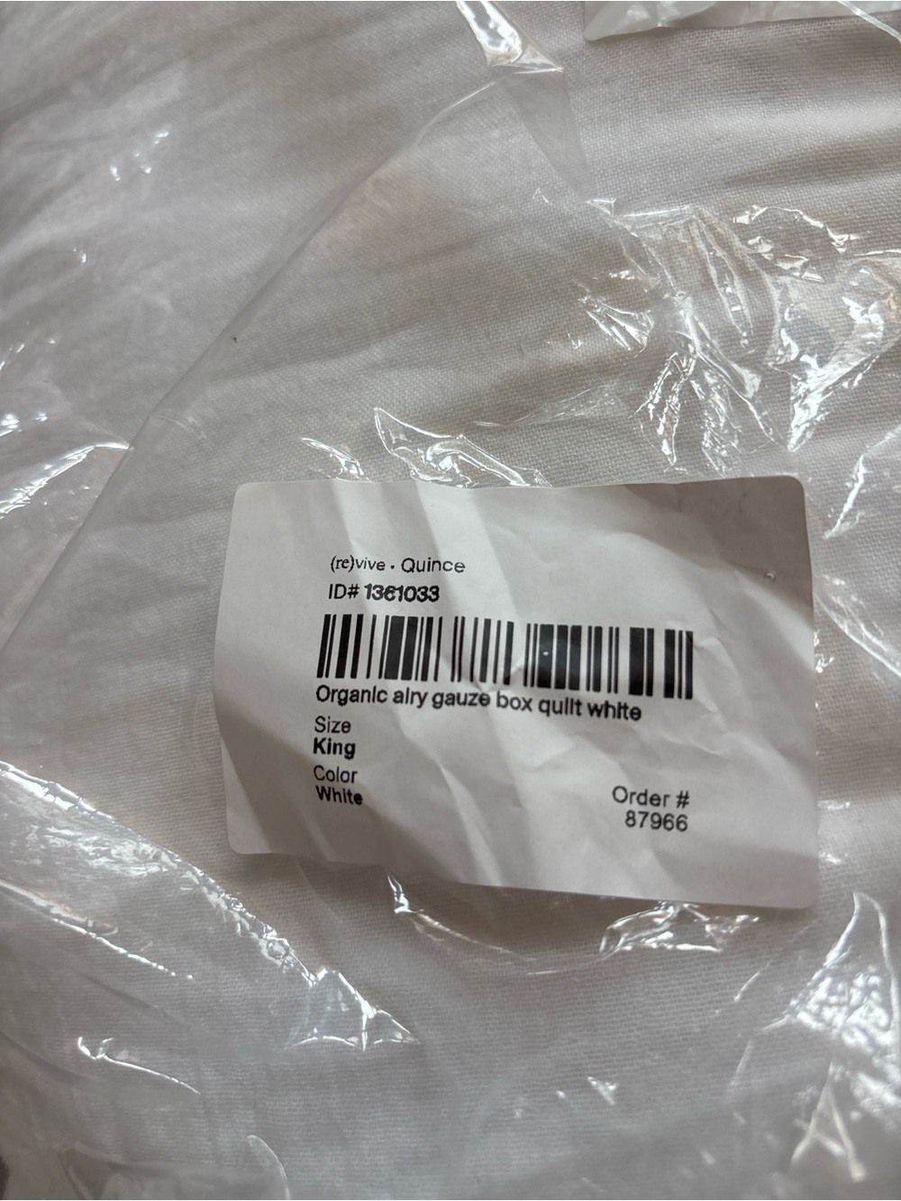 Quince Organic Airy Gauze Box Quilt White King/Cal King NWT Luxury Bedding - Picture 9 of 14